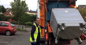 Role of refuse worker shown on TV