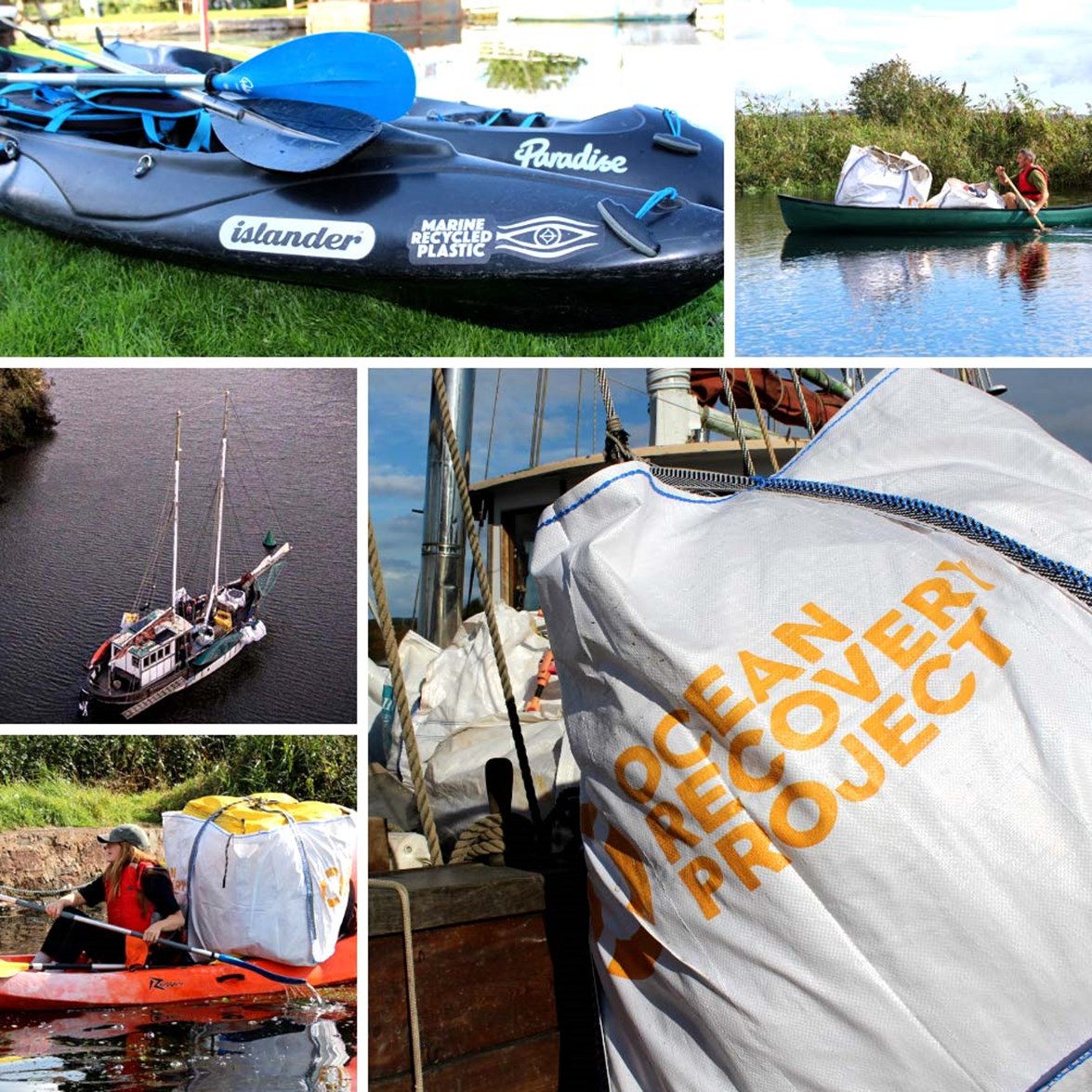 Plastics collected from beaches being paddled into Exeter