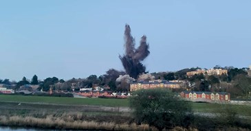 World War Two bomb in Exeter