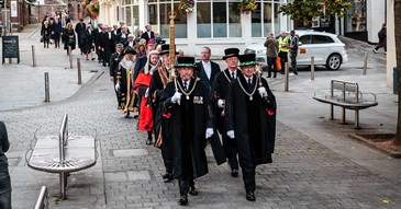 Legal Service at Exeter Cathedral follows procession through city centre