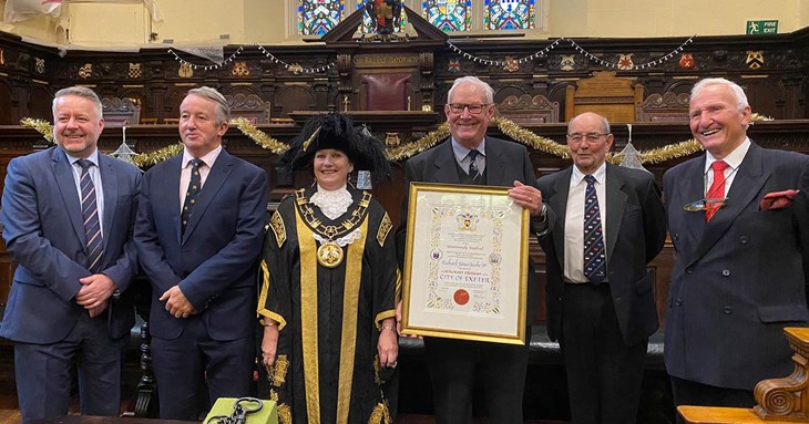 Exeter businessman receives Freedom of City