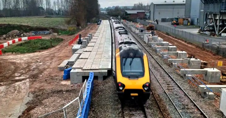 New Marsh Barton railway station taking shape 