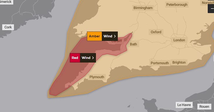 Warning to avoid travel unless essential as Storm Eunice approaches Devon
