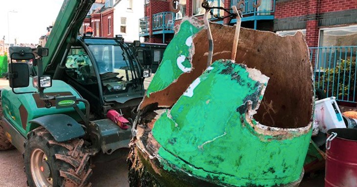 Navigational buoy completely written off in hit and run incident on the Exe