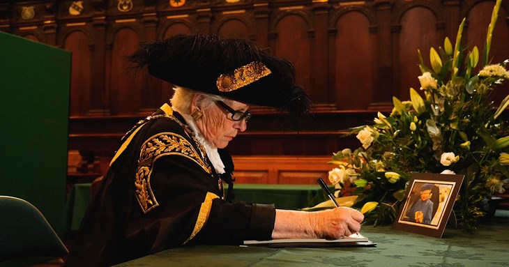 City of Exeter in mourning after the death of Her Majesty Queen Elizabeth II