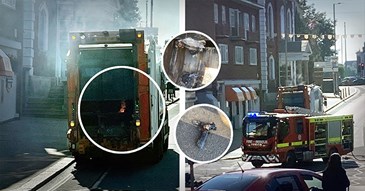 Staff praised for swift action in tackling Exeter bin lorry fire 