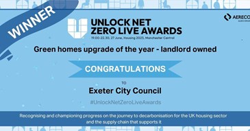 Council wins another top award for its housing retrofit work in Exeter