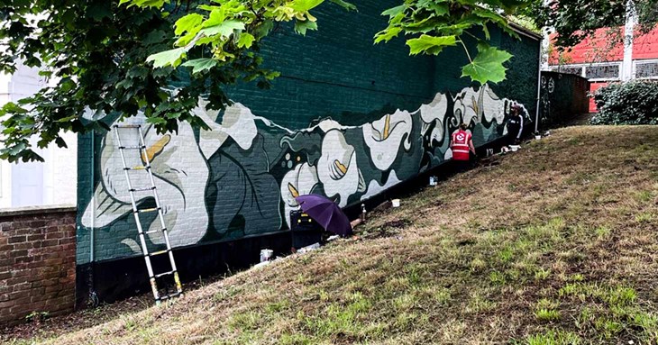 Exeter's street art scene reborn: Philth unveils striking mural