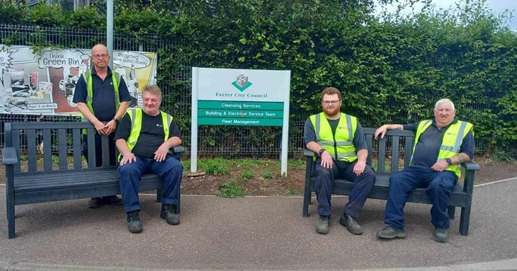 Waste plastic collected in Exeter being turned into benches