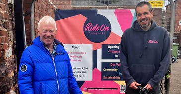 Exeter-based Ride On cycle charity celebrates its 6,000th bike donation 