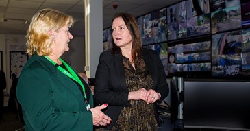 Police and Crime Commissioner sees CCTV in action in Exeter