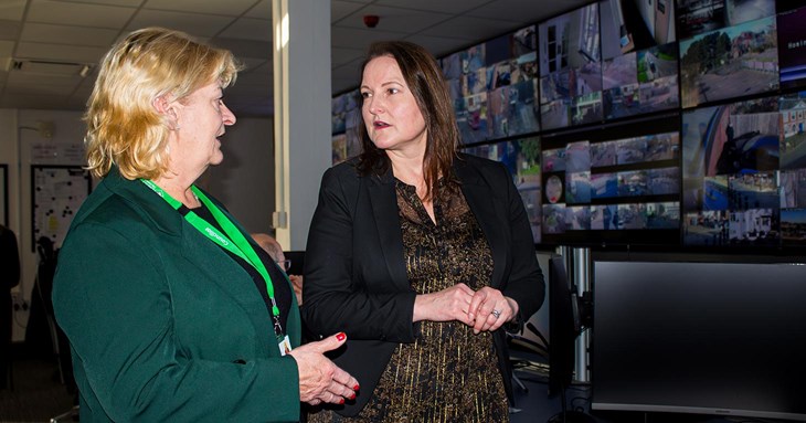 Police and Crime Commissioner sees CCTV in action in Exeter